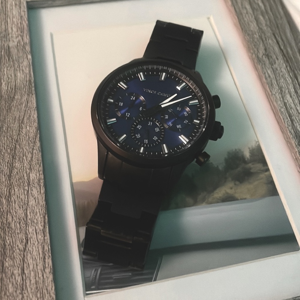 Black Gunmetal Vince Camuto Watch